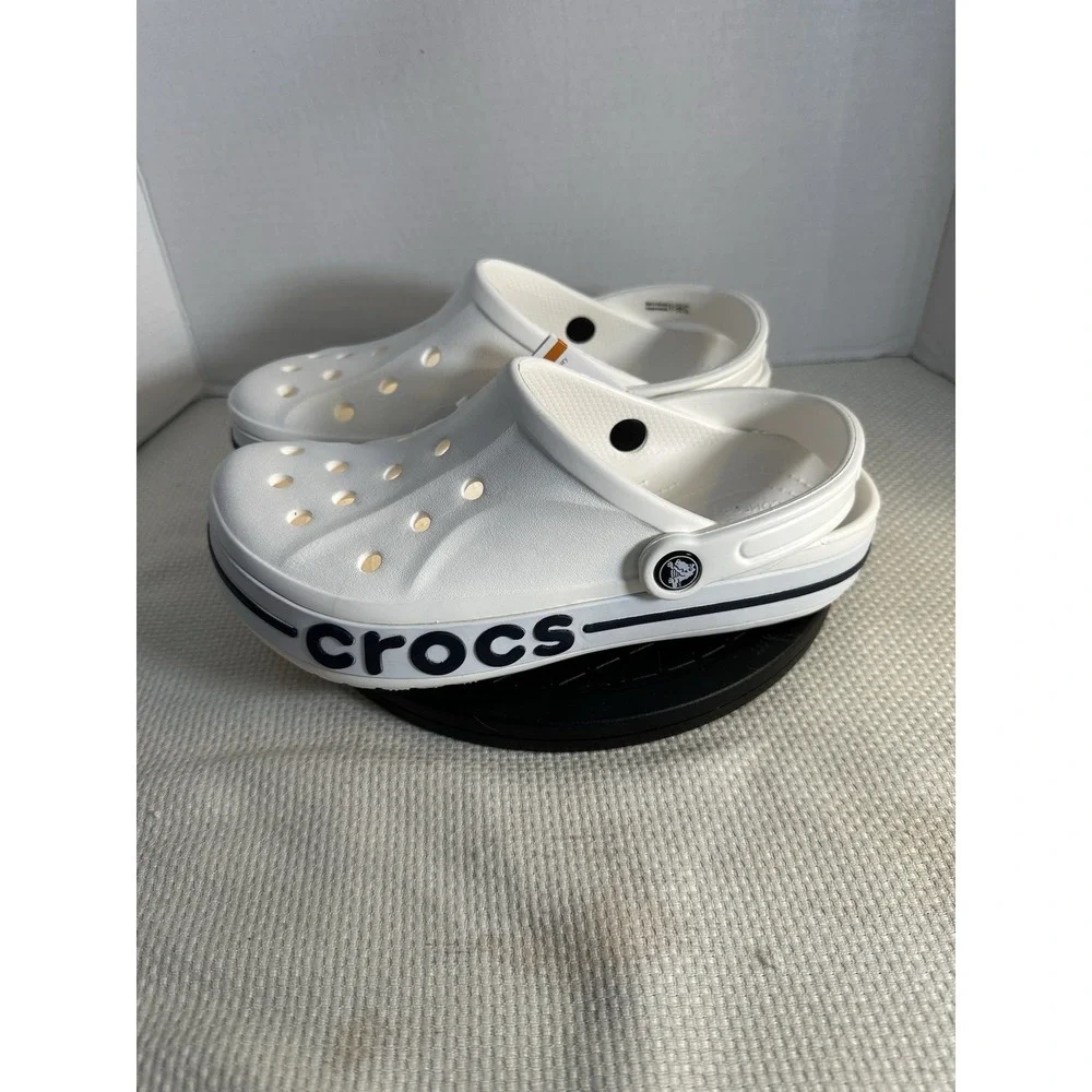 Crocs Bayaband Clog Mens 7 Women 9 White Slip On Sandals Classic Authentic NWT‎